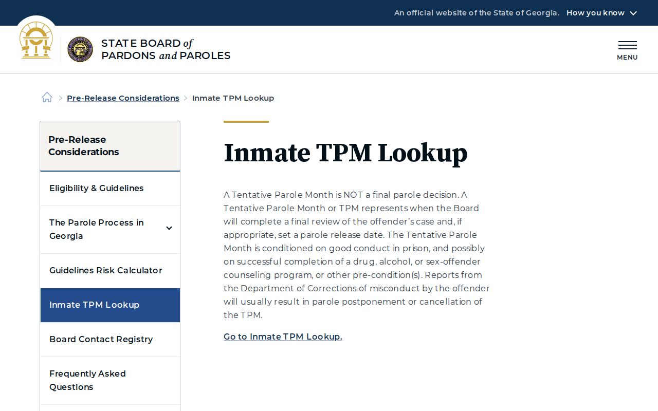 Berrien County projected release date tentative parole month
